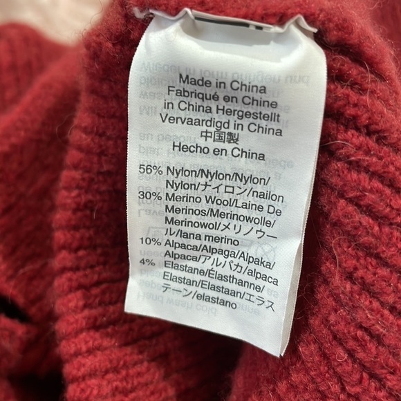 J. Crew Double Breasted Cardigan Jacket Alpaca Wool Blend Red - Picture 8 of 11